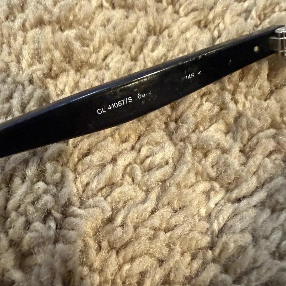 CELINE Sunglasses Womens Black Round Oversized Plastic Frame CL 41067/S Italy - Picture 6 of 6